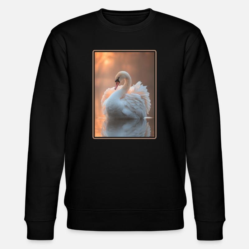 Schwäne Schwan - Stanley/Stella Unisex Bio-Sweatshirt CHANGER  - Schwarz