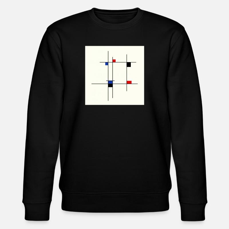 Abstrakte Designlinie und Farben - Stanley/Stella Unisex Bio-Sweatshirt CHANGER  - Schwarz