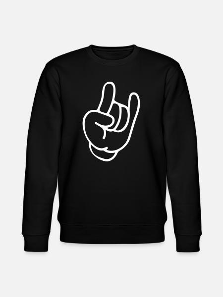 Rockhand Silhouette Motiv - Stanley/Stella Unisex Bio-Sweatshirt CHANGER  - Schwarz