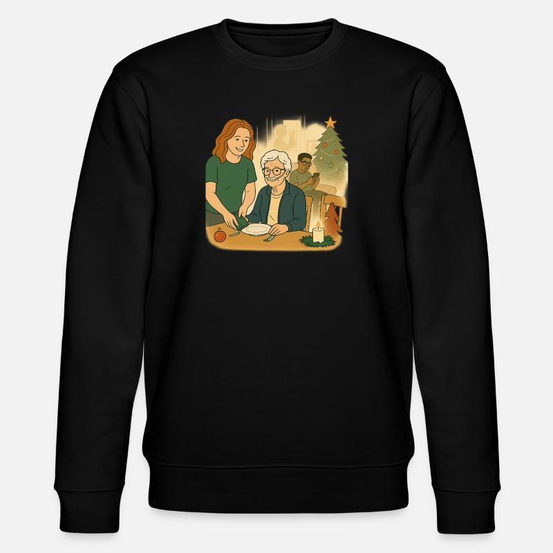 Oma Karin - Stanley/Stella Unisex Bio-Sweatshirt CHANGER  - Schwarz