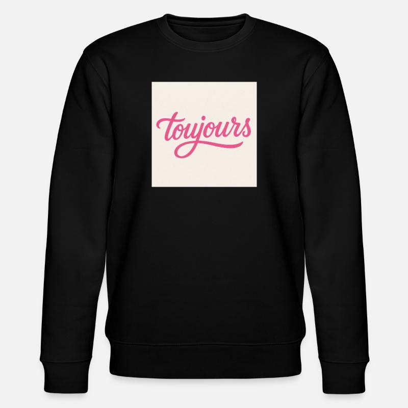 Toujours Pink Script - Stanley/Stella Unisex Bio-Sweatshirt CHANGER  - Schwarz