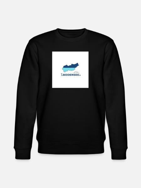 Bodensee Landschaftslogo Seeufer - Stanley/Stella Unisex Bio-Sweatshirt CHANGER  - Schwarz