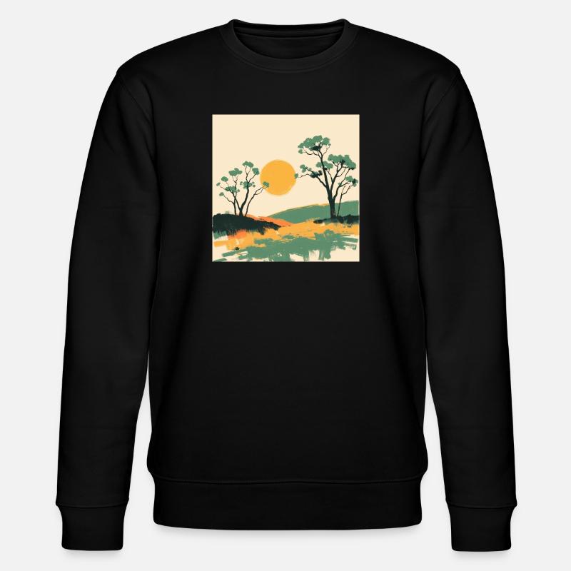 Solar Horizon and Pines - Stanley/Stella CHANGER Unisex Organic Sweatshirt - black