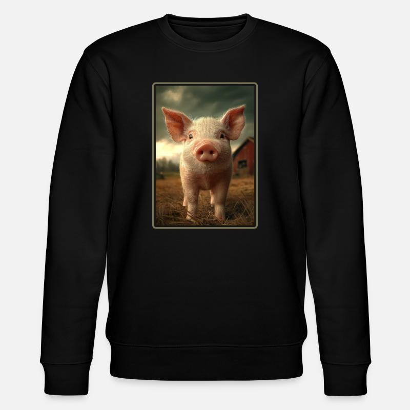 Schweine Schwein - Stanley/Stella Unisex Bio-Sweatshirt CHANGER  - Schwarz