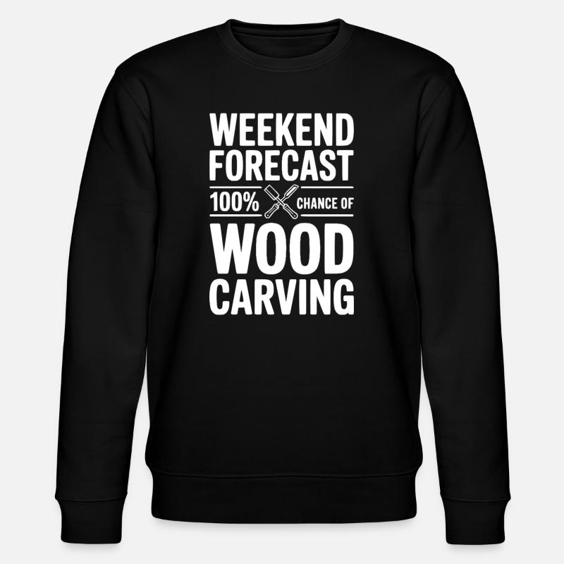 Wochenendprognose: 100 % Chance auf Holzschnitzerei - Stanley/Stella Unisex Bio-Sweatshirt CHANGER - Schwarz