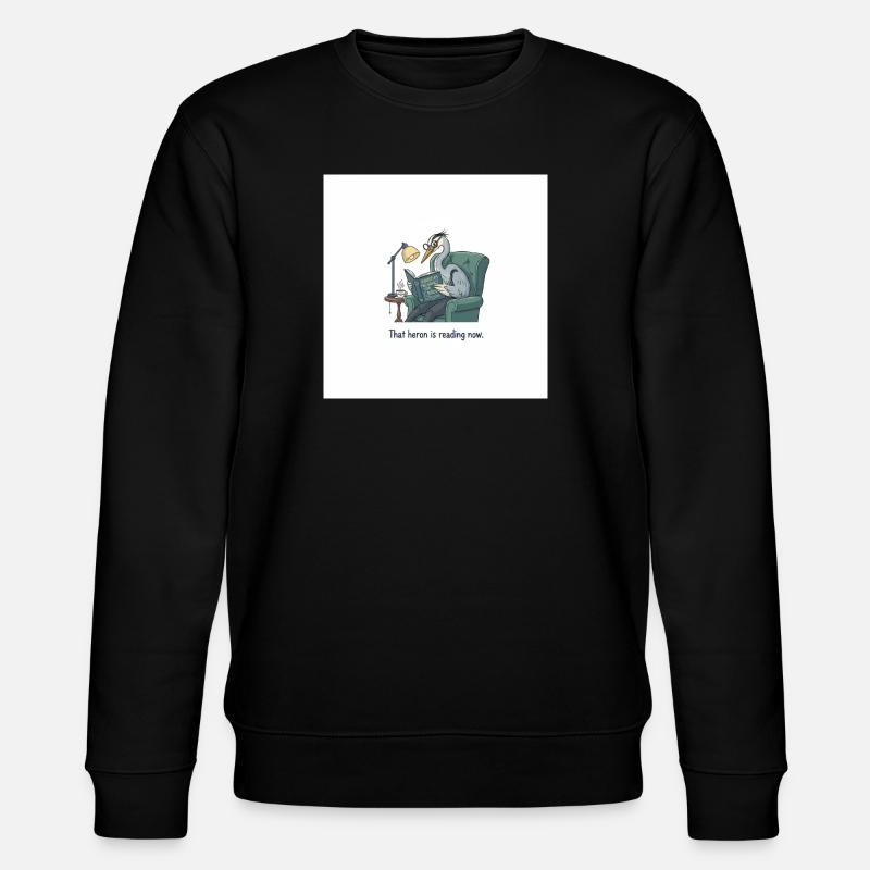 Quantenvogel-Lesen im Sessel - Stanley/Stella Unisex Bio-Sweatshirt CHANGER  - Schwarz