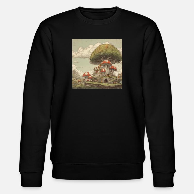Mushroom kingdom - Stanley/Stella Unisex Bio-Sweatshirt CHANGER  - Schwarz