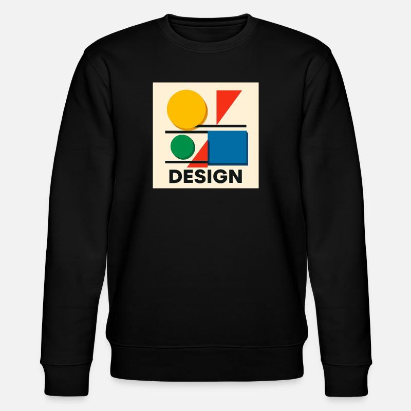 Geometrie Bauhaus Farbige Komposition - Stanley/Stella Unisex Bio-Sweatshirt CHANGER  - Schwarz