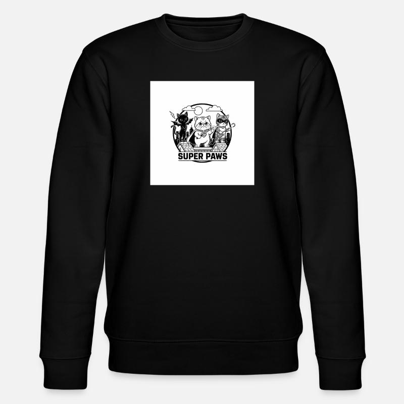 Super Paws Band Cats - Stanley/Stella Unisex Bio-Sweatshirt CHANGER  - Schwarz
