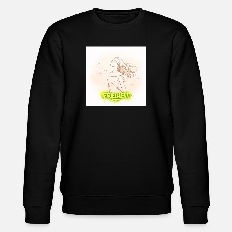 Freiheit im Wind - Stanley/Stella Unisex Bio-Sweatshirt CHANGER  - Schwarz