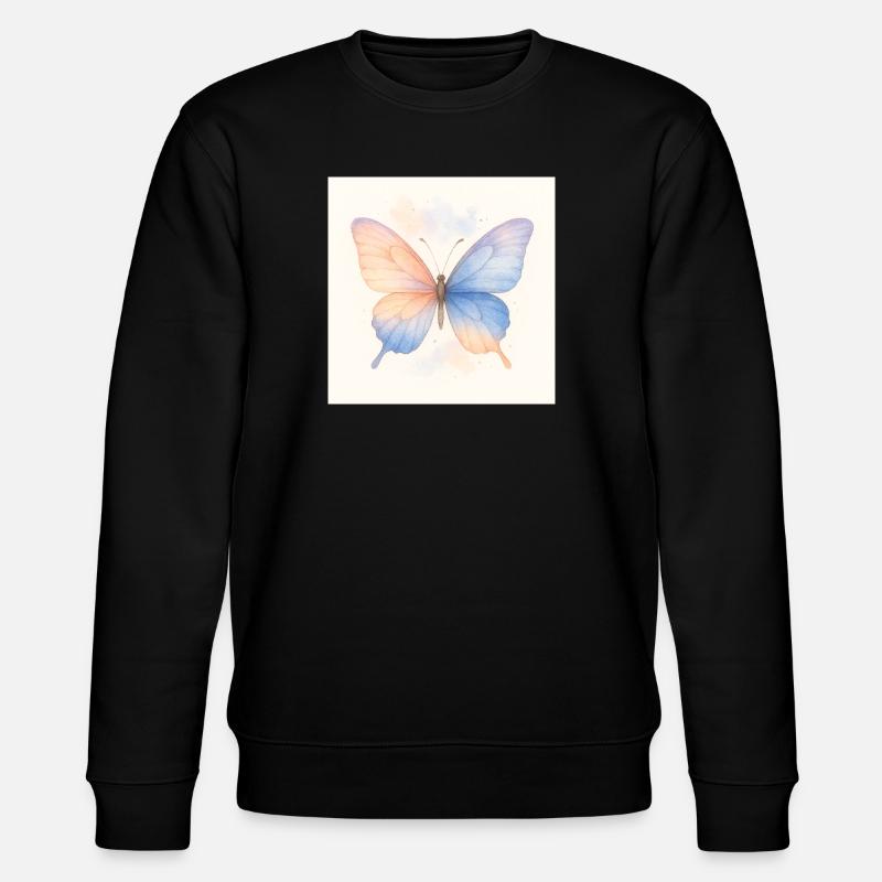Butterfly - Stanley/Stella Unisex Bio-Sweatshirt CHANGER  - Schwarz