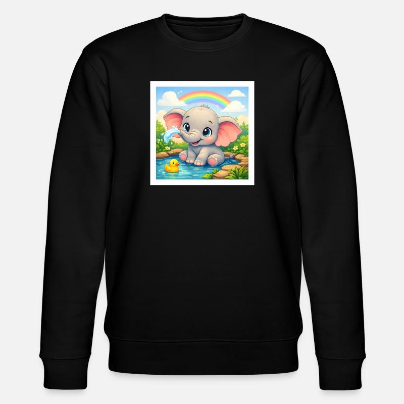 Elli the Elephant - Stanley/Stella CHANGER Unisex Organic Sweatshirt - black