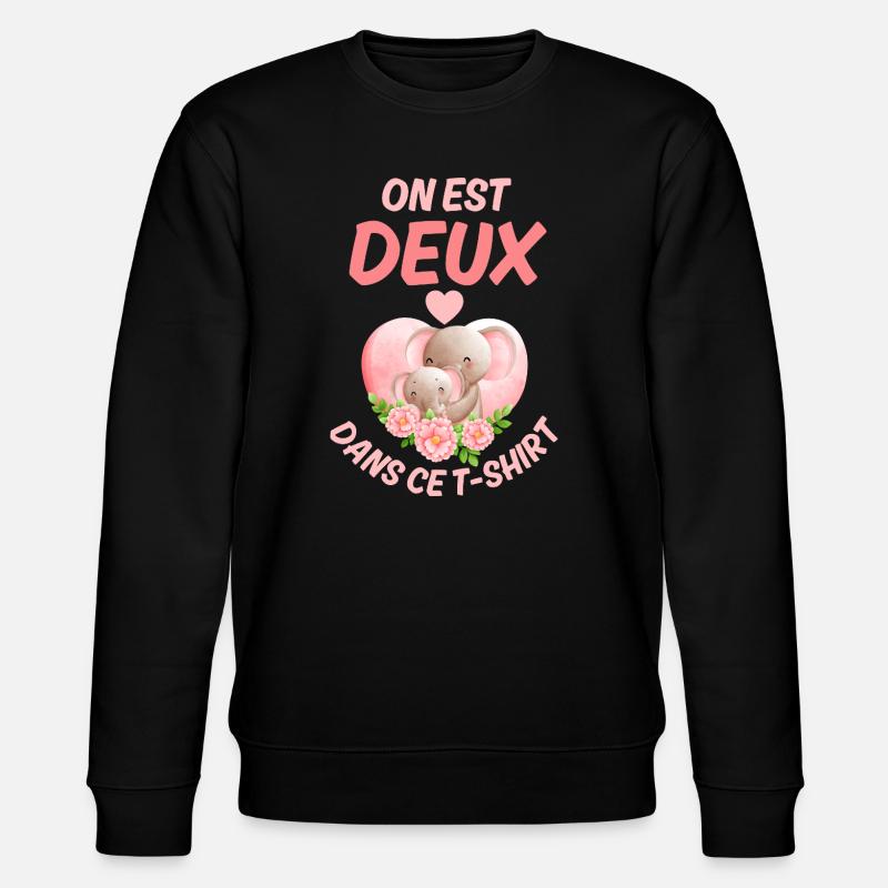 Annonce Grande Sœur Bébé Message Amour - Sweat bio CHANGER Stanley/Stella Unisexe - noir