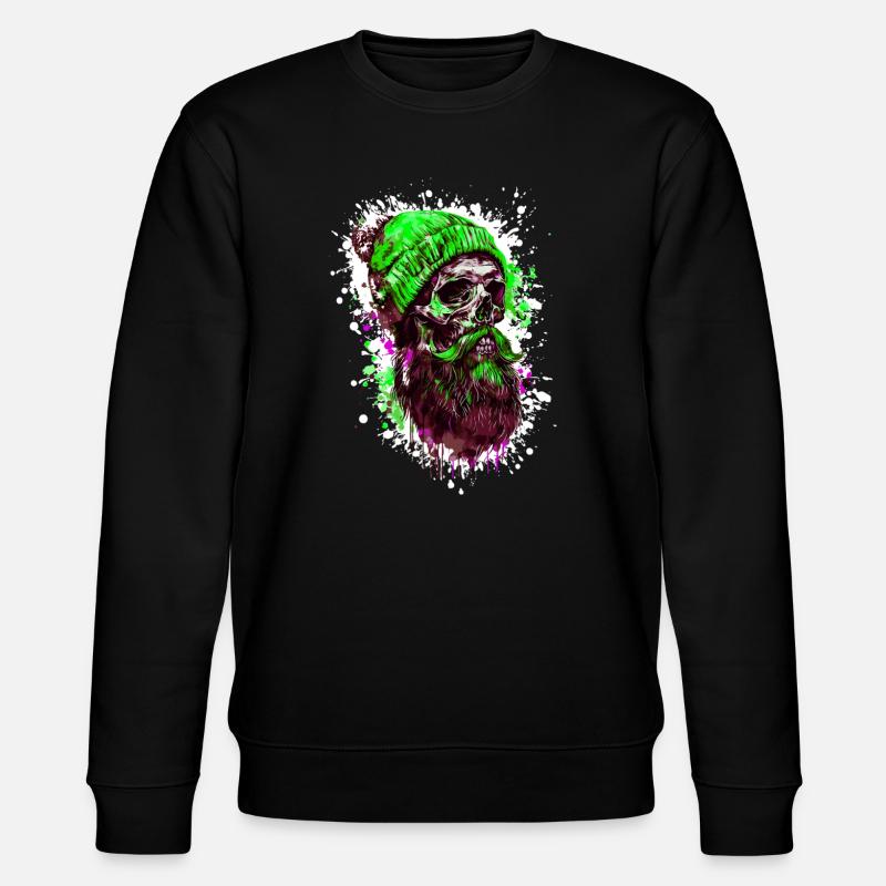Crâne de bûcheron - Sweat bio CHANGER Stanley/Stella Unisexe - noir