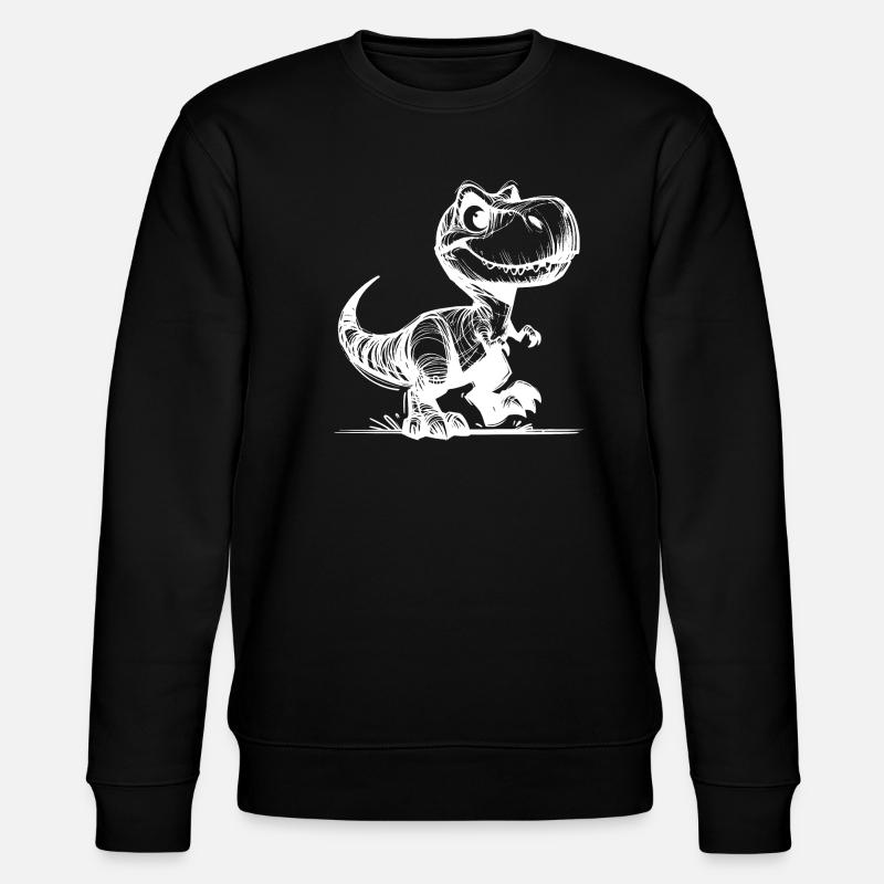Petit T-Rex mignon Dino - Sweat bio CHANGER Stanley/Stella Unisexe - noir