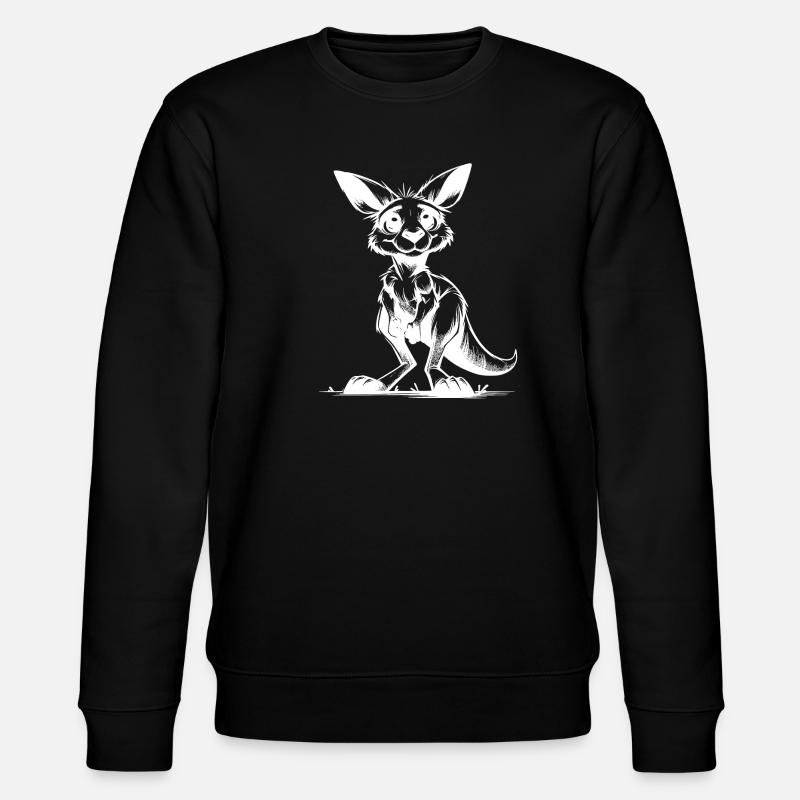 Süsses putzig Australisches Känguru Baby - Stanley/Stella Unisex Bio-Sweatshirt CHANGER  - Schwarz
