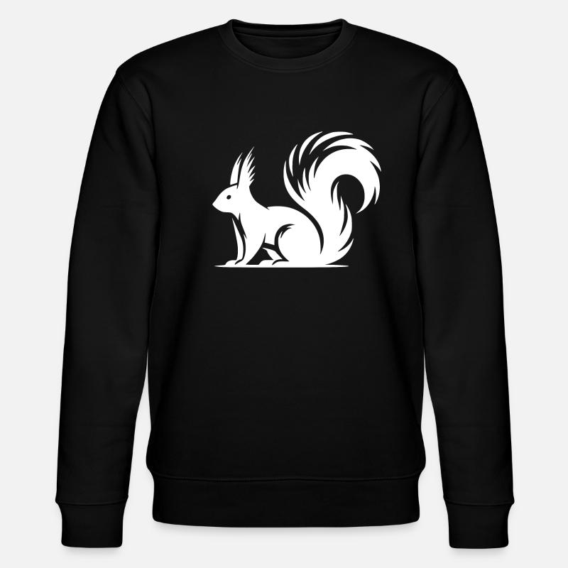 Cute cute squirrel Drawing - Stanley/Stella CHANGER Unisex Organic Sweatshirt - black