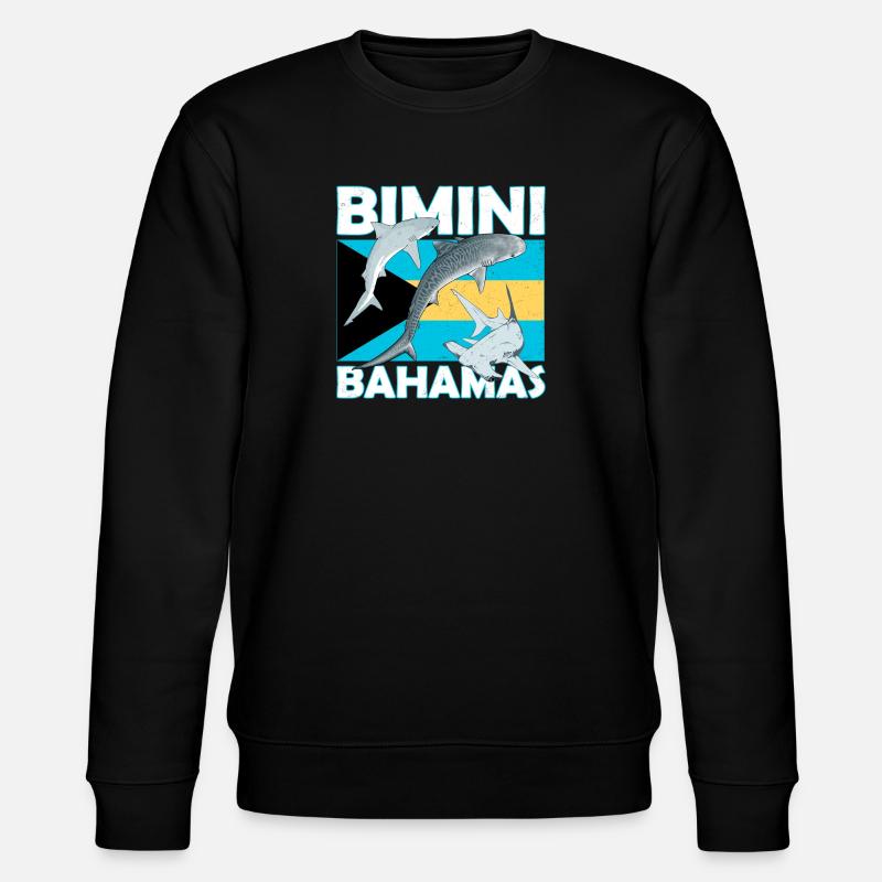 Bimini Bahamas Flag - Stanley/Stella CHANGER Unisex Organic Sweatshirt - black