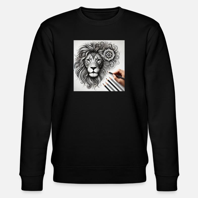 Design lion - Stanley/Stella Unisex Bio-Sweatshirt CHANGER  - Schwarz