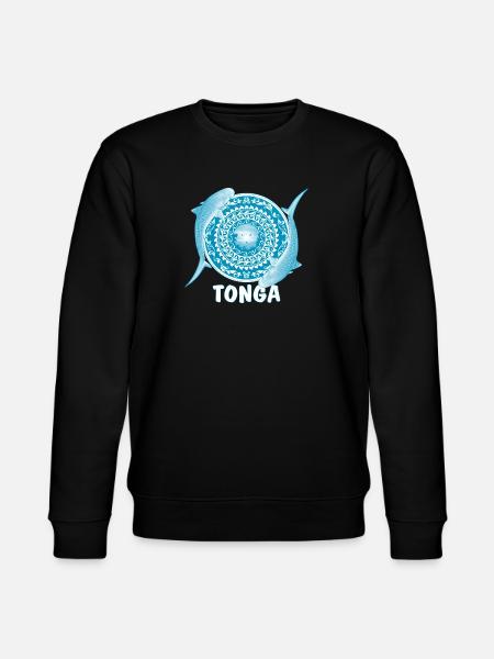 Tonga Tiger Shark - Stanley/Stella CHANGER Unisex Organic Sweatshirt - black