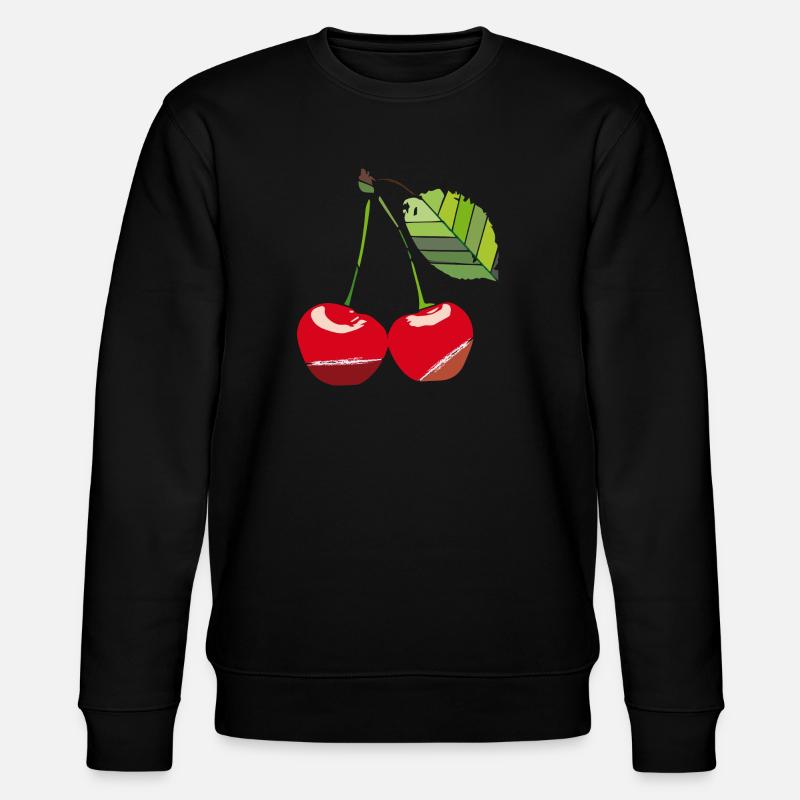 Kirsche - Stanley/Stella Unisex Bio-Sweatshirt CHANGER  - Schwarz