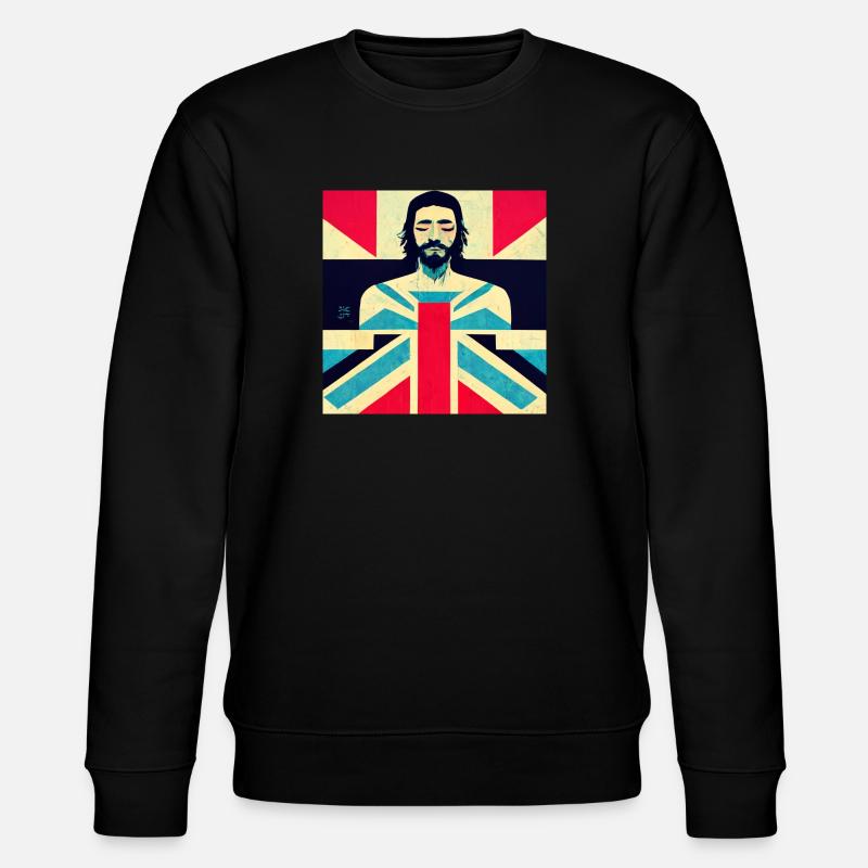 British Jesus - Stanley/Stella Unisex Bio-Sweatshirt CHANGER  - Schwarz