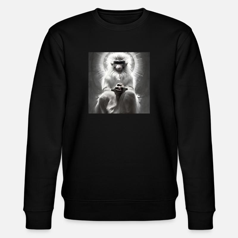 Series: Wise Monkey - Stanley/Stella CHANGER Unisex Organic Sweatshirt - black