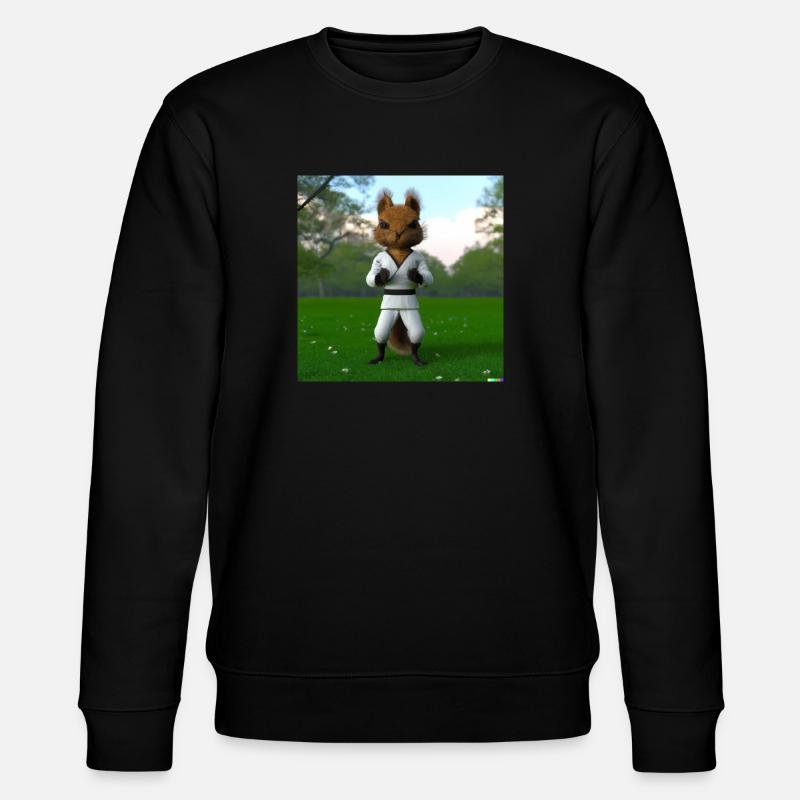 Karate Hörnchen - Stanley/Stella Unisex Bio-Sweatshirt CHANGER  - Schwarz