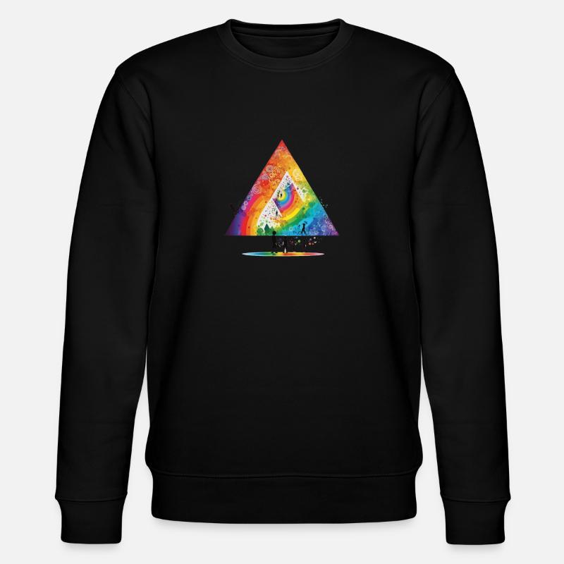 Regenbogenfreunde Comic Motiv - Stanley/Stella Unisex Bio-Sweatshirt CHANGER  - Schwarz