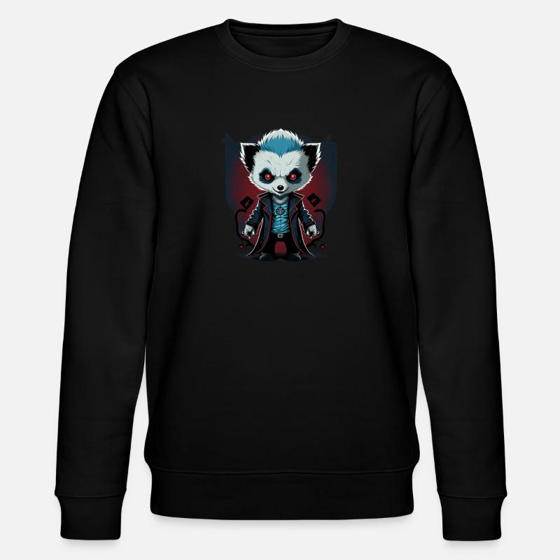 Vampir Panda - Stanley/Stella Unisex Bio-Sweatshirt CHANGER  - Schwarz