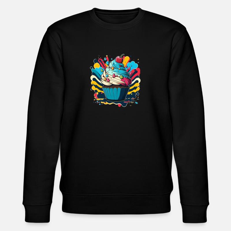 Sweet Cupcake - Stanley/Stella Unisex Bio-Sweatshirt CHANGER  - Schwarz