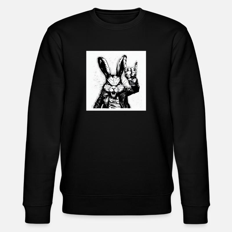 Rock it, Rabbit - Stanley/Stella Unisex Bio-Sweatshirt CHANGER - Schwarz