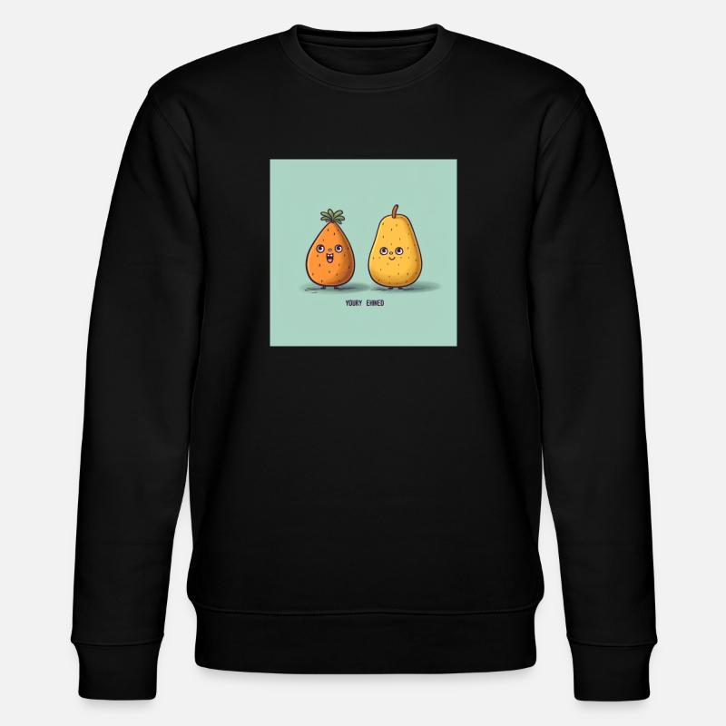 Orange und Birne - Stanley/Stella Unisex Bio-Sweatshirt CHANGER  - Schwarz