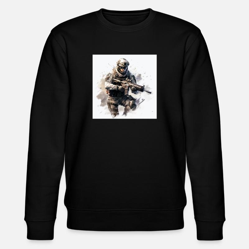 COD gaming art shooter - Stanley/Stella Unisex Bio-Sweatshirt CHANGER - Schwarz