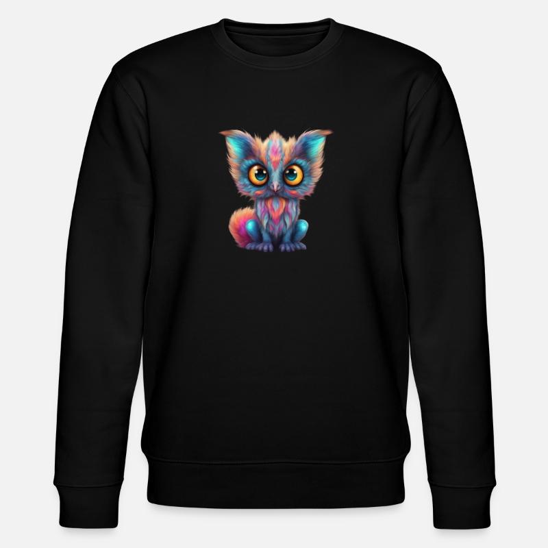 cute mystical creature - Stanley/Stella Unisex Bio-Sweatshirt CHANGER  - Schwarz