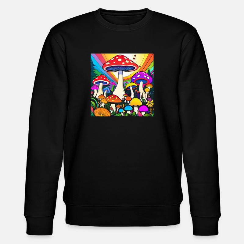 Trippy Pilze - Stanley/Stella Unisex Bio-Sweatshirt CHANGER - Schwarz