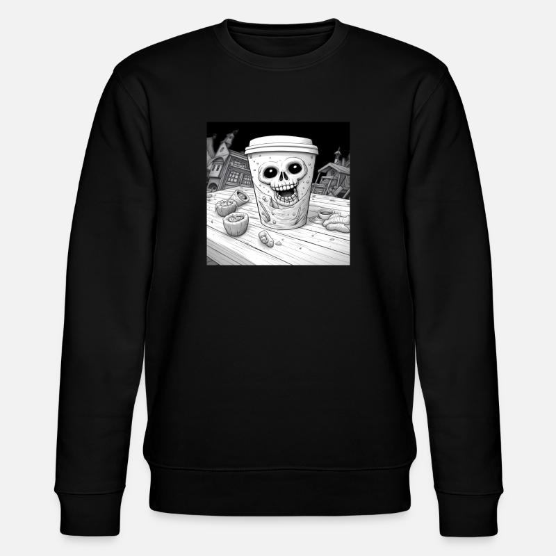 Kaffee - Becher Halloween - Stanley/Stella Unisex Bio-Sweatshirt CHANGER  - Schwarz