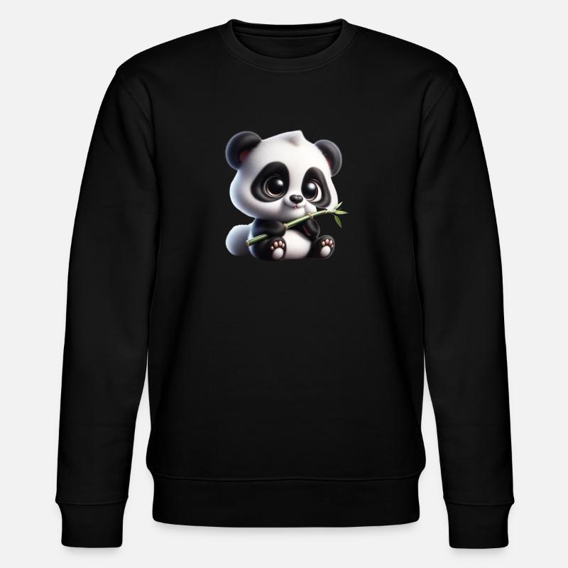 Panda - Stanley/Stella Unisex Bio-Sweatshirt CHANGER  - Schwarz