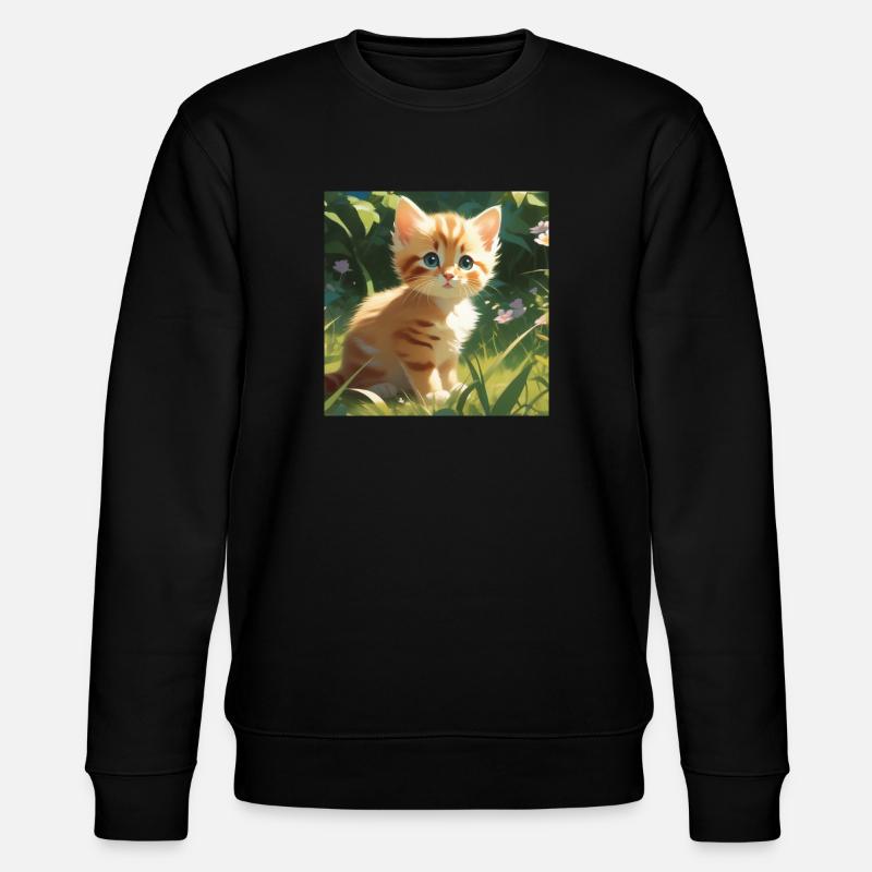 Baby-Kätzchen. - Stanley/Stella Unisex Bio-Sweatshirt CHANGER  - Schwarz