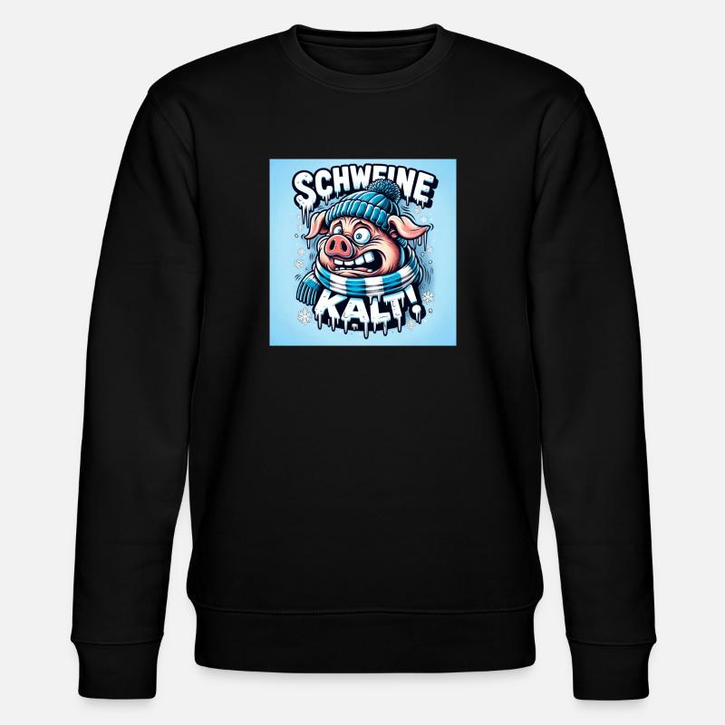 Cold as a pig! - Stanley/Stella CHANGER Unisex Organic Sweatshirt - black