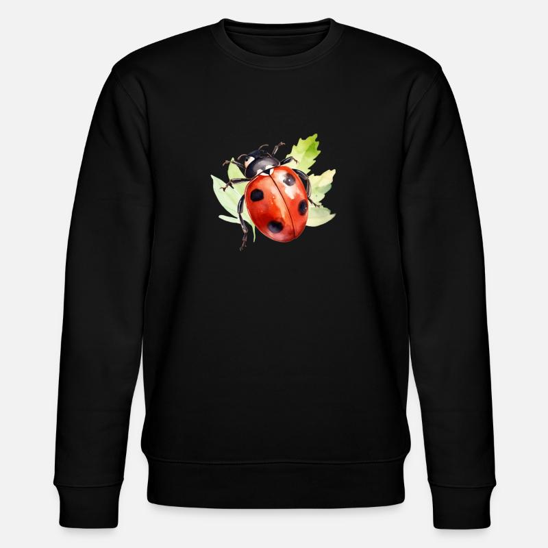 Marienkäfer Wasserfarbe - Stanley/Stella Unisex Bio-Sweatshirt CHANGER  - Schwarz