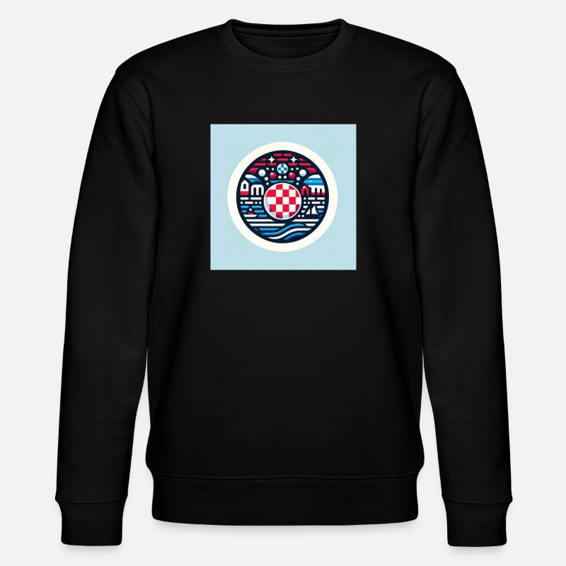 Croatia2024 - Stanley/Stella Unisex Bio-Sweatshirt CHANGER  - Schwarz