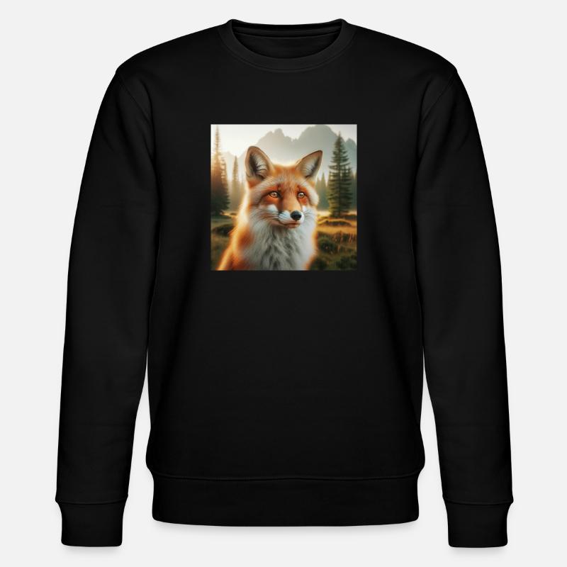 Fuchs - Stanley/Stella Unisex Bio-Sweatshirt CHANGER  - Schwarz