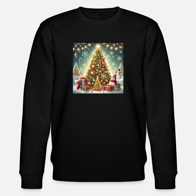 Christmas tree - Stanley/Stella Unisex Bio-Sweatshirt CHANGER  - Schwarz
