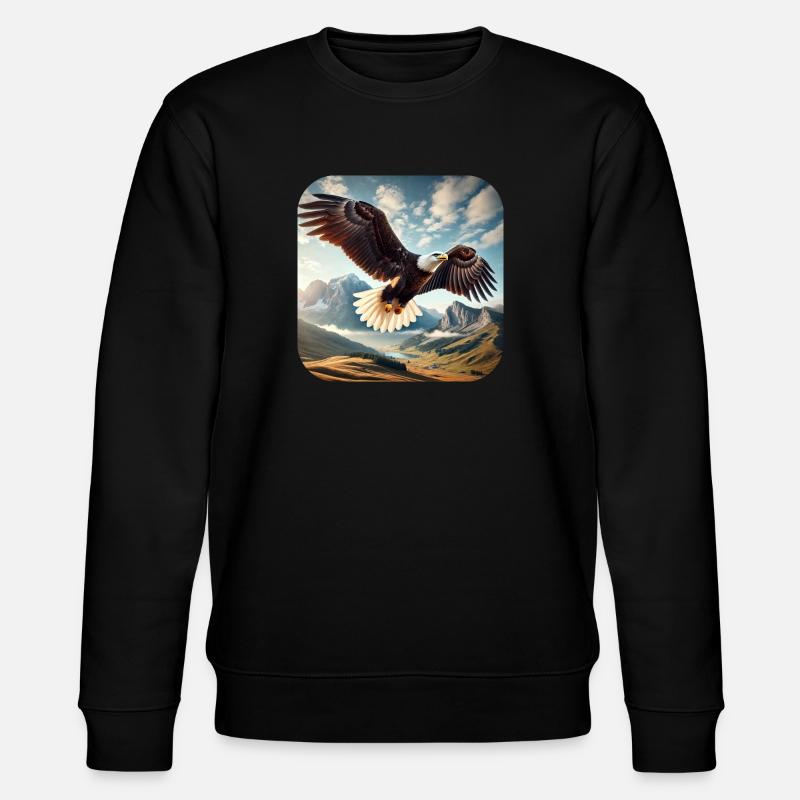 Bald eagle - Stanley/Stella CHANGER Unisex Organic Sweatshirt - black