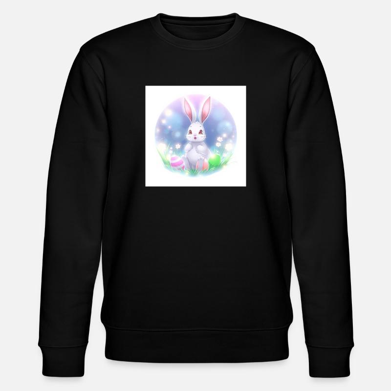 Osterhase auf Abenteuer - Stanley/Stella Unisex Bio-Sweatshirt CHANGER  - Schwarz