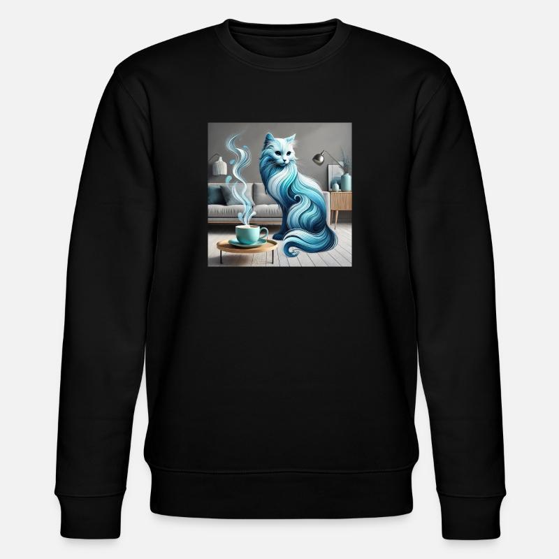 Le chat et le café - Sweat bio CHANGER Stanley/Stella Unisexe - noir