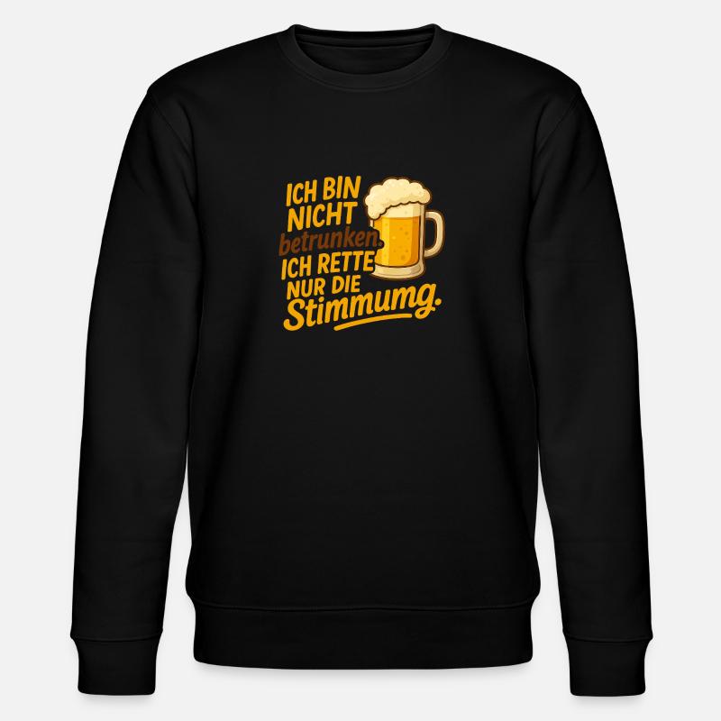 Ich bin nicht betrunken - Stanley/Stella Unisex Bio-Sweatshirt CHANGER  - Schwarz