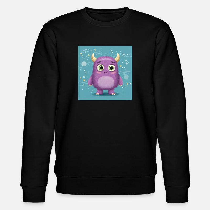 Design de monstre violet ludique - Sweat bio CHANGER Stanley/Stella Unisexe - noir