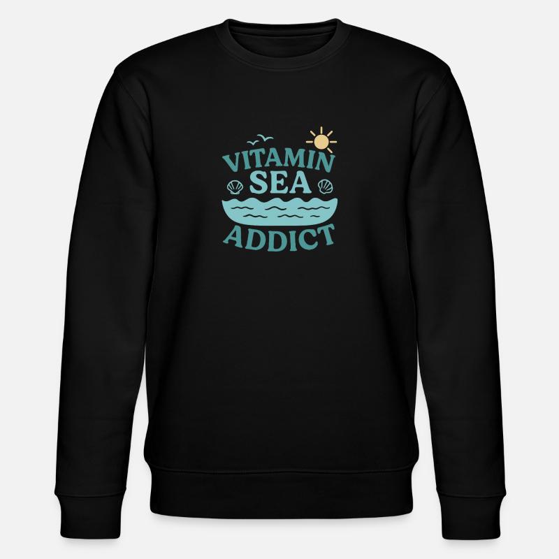 Vitamin Sea Addict - Stanley/Stella Unisex Bio-Sweatshirt CHANGER - Schwarz